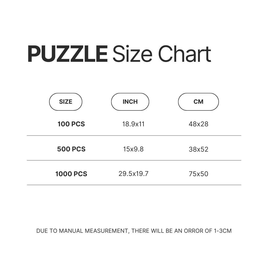 Puzzle Size Chart - Shrek Shop