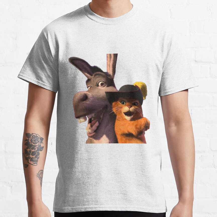 Puss In Boots and Donkey In Shrek T-Shirt